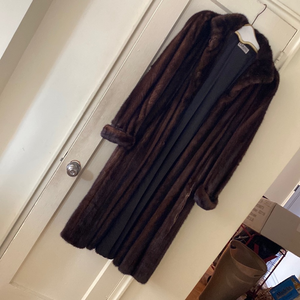 Vintage full length MINK coat, circa 1985.